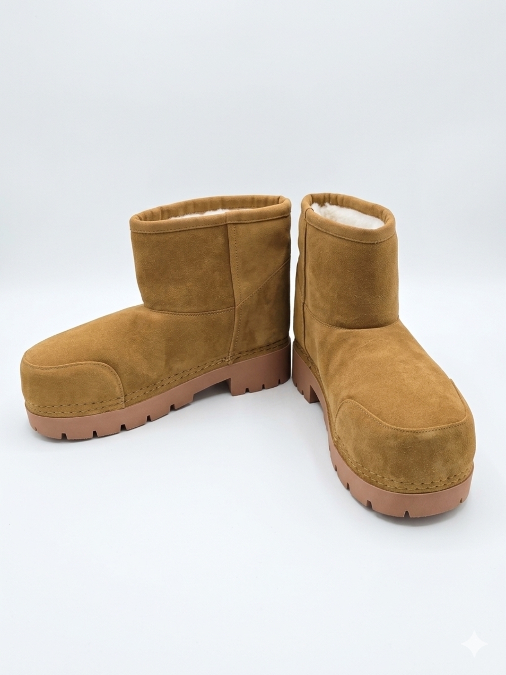 NWOT  Inspired Platform Mini Boots | Cozy Fur‎ Lined Chunky Boots - Picture 3 of 12